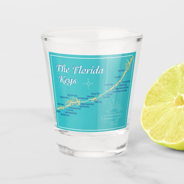 Verre A Shot Carte Florida Keys (Devant)