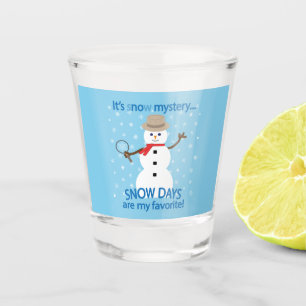 Verre A Shot C'est NOw Mystery Detective Snowman Blue