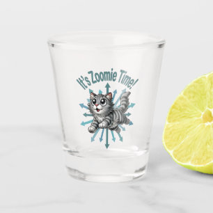 Verre A Shot C'est Zoomie Time Grey Tabby Cat