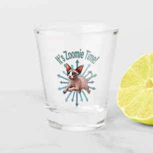 Verre A Shot C'est Zoomie Time Sphynx Cat