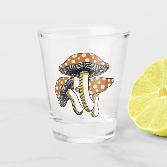 Verre A Shot Champignons rétro (Devant)