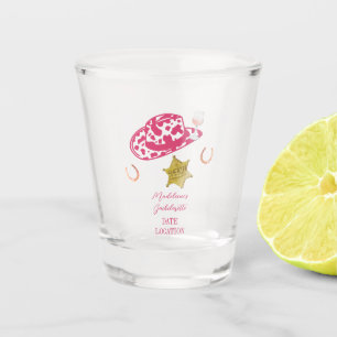 Verre A Shot Chapeau de Cowgirl Personnalisé Rose pour Enterrem