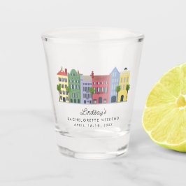 Verre A Shot Charleston Rainbow Row Shot Glass