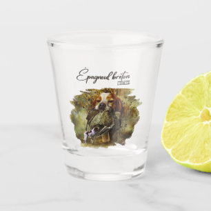 Verre A Shot Chasse à la bécasse avec Bretagne Spaniel