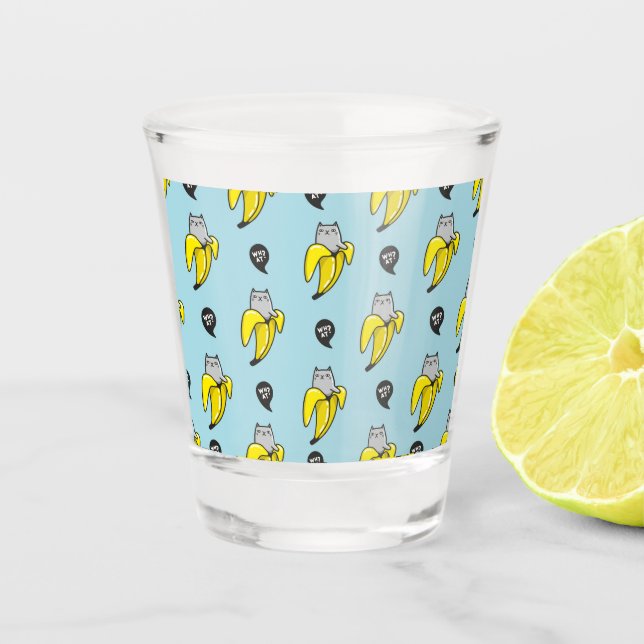 Verre A Shot Chat en banane (Devant)
