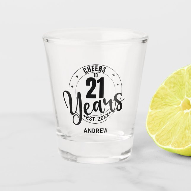 VERRE A SHOT CHEERS TO 21 YEARS (Devant)