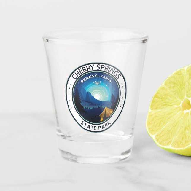 Verre A Shot Cherry Springs State Park Pennsylvania Badge (Devant)