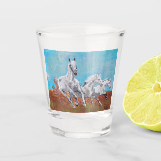 Verre A Shot Chevaux sauvages