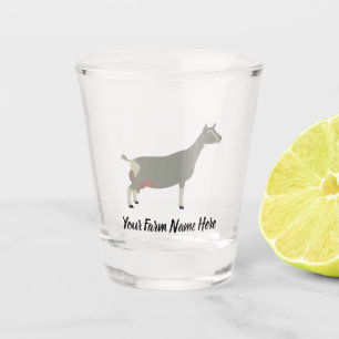 Verre A Shot Chèvre laitière du Toggenburg personnalisée