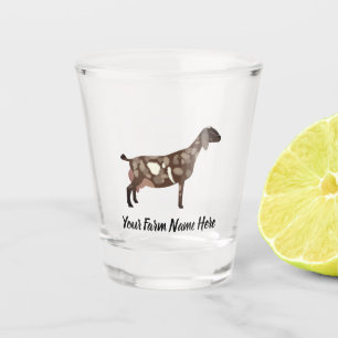 Verre A Shot Chèvre laitière nubienne personnalisée