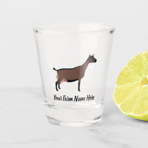 Verre A Shot Chèvre laitière Oberhasli personnalisée