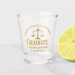Verre A Shot Chic Gold Law School Graduation Party