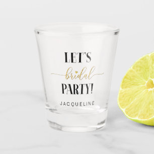 Verre A Shot Chic Lets Bridal Party Gold Parties scintillant Sc