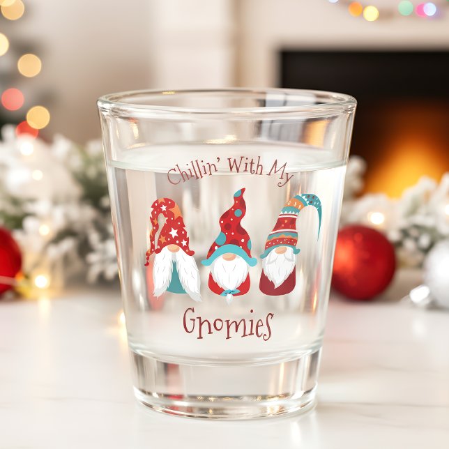 Verre A Shot Chilling avec mes Gnomes Moderne Funny Mignonnes v (Créateur téléchargé)