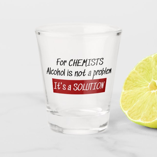 Verre A Shot Chimistes Alcool Solution Chimie Plaisanterie (Devant)