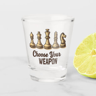 Verre A Shot Choisissez Votre Arme Drôle Joueur D'Échecs