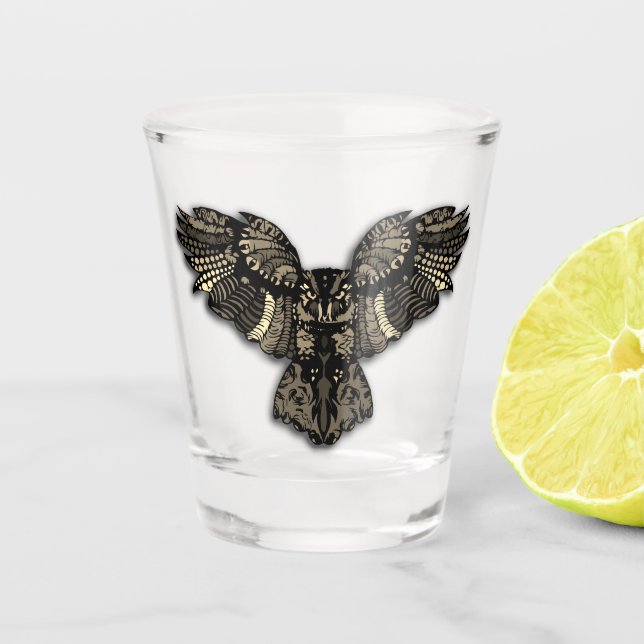 Verre A Shot Chouette rustique géniale (Devant)