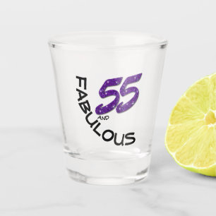 Verre A Shot cinquante-cinquième Parties scintillantes pourpre