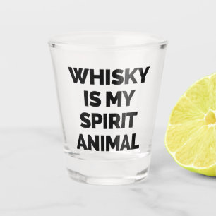 Verre A Shot Citation amusante de Whisky Spirit Animal