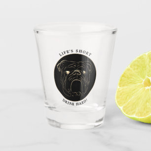 Verre A Shot Citation drôle de Bulldog anglais