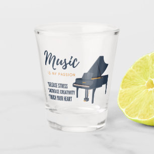 Verre A Shot citation piano, mélomane