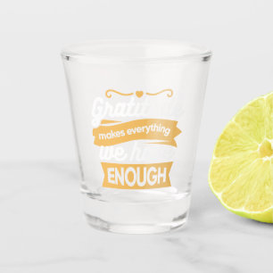 Verre A Shot Citations de la typographie de la Gratitude inspir