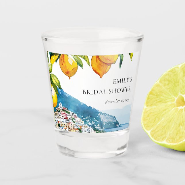 Verre A Shot Citron Citrus Amalfi Coast Fête des mariées (Devant)