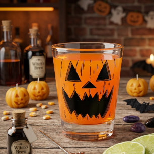 Verre A Shot Citrouille d'Halloween
