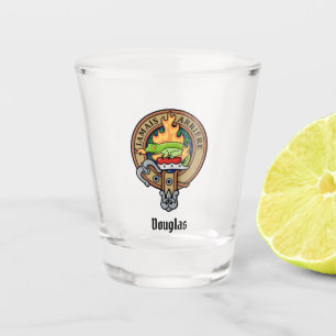 Verre A Shot Clan Douglas Crest sur Tartan