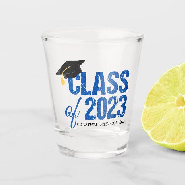 Verre A Shot Classe de 2023 Diplôme de Collège sur mesure (Devant)