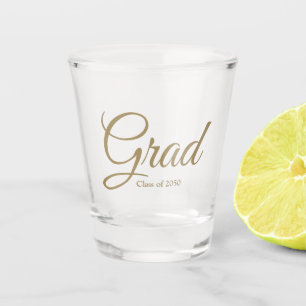 Verre A Shot Classe Grad de 2024 or script personnalisé texte
