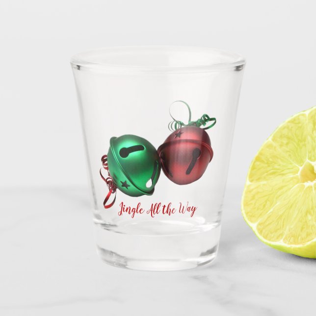 Verre A Shot Cloches rouges et vertes (Devant)