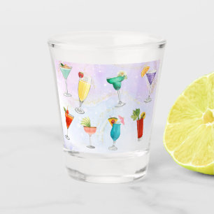 Verre A Shot Cocktail d'arc-en-ciel lumineux boissons d'été cél
