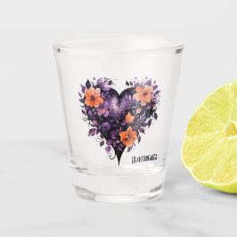 Verre A Shot Cœur gothique briseur violet