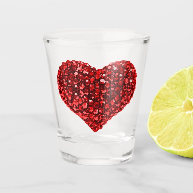 Verre A Shot Coeur précieux (Devant)