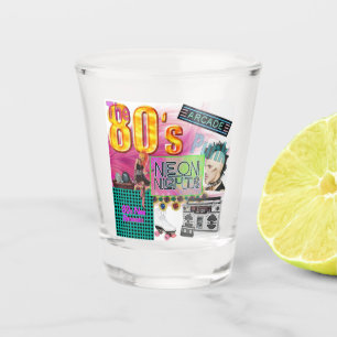 Verre A Shot Collage des années 80