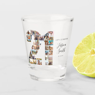 Verre A Shot Collage photo du 21e anniversaire