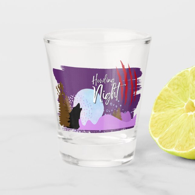 Verre A Shot Collection de timbres d'Halloween "Howling Night" (Devant)