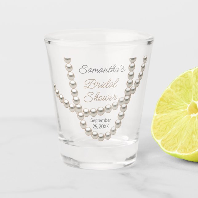 Verre A Shot Collier de perles élégant pour Baby Shower (Devant)