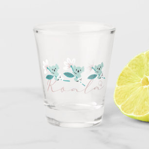 Verre A Shot Coloré Koala Motif mignon animal et floral