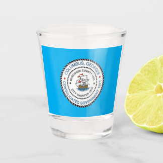 Verre A Shot Columbus (Georgia) city flag Shot Glass