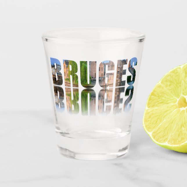 Verre A Shot Composition de la photo texte de Bruges (Devant)
