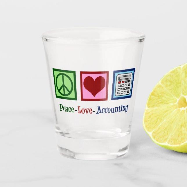 Verre A Shot Comptabilité de l'amour pour la paix (Devant)