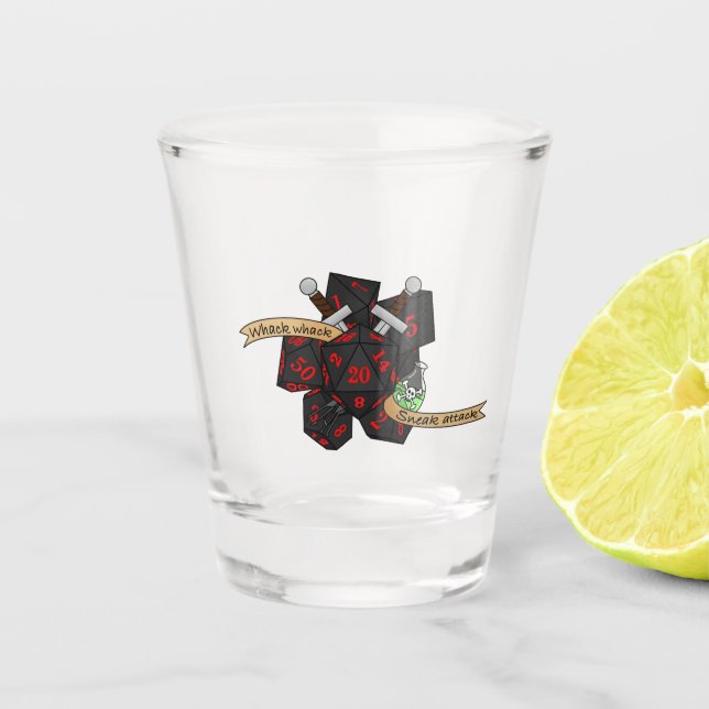 Verre A Shot Conception de dés non fiables (Devant)