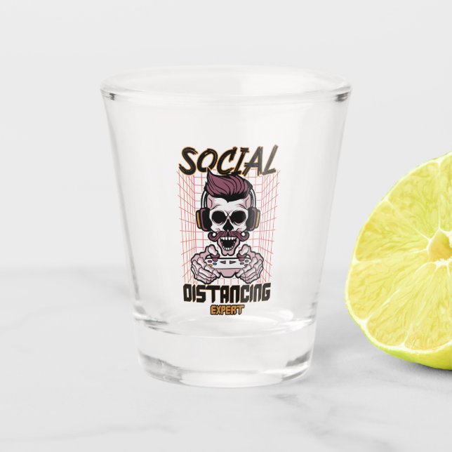 Verre A Shot Conception de jeux d'expert en distanciation socia (Devant)