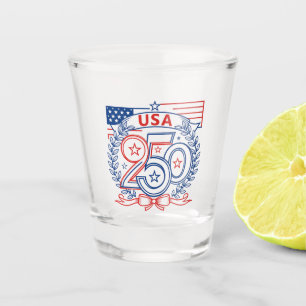 Verre A Shot Conception de l'emblème anniversaire patriotique U
