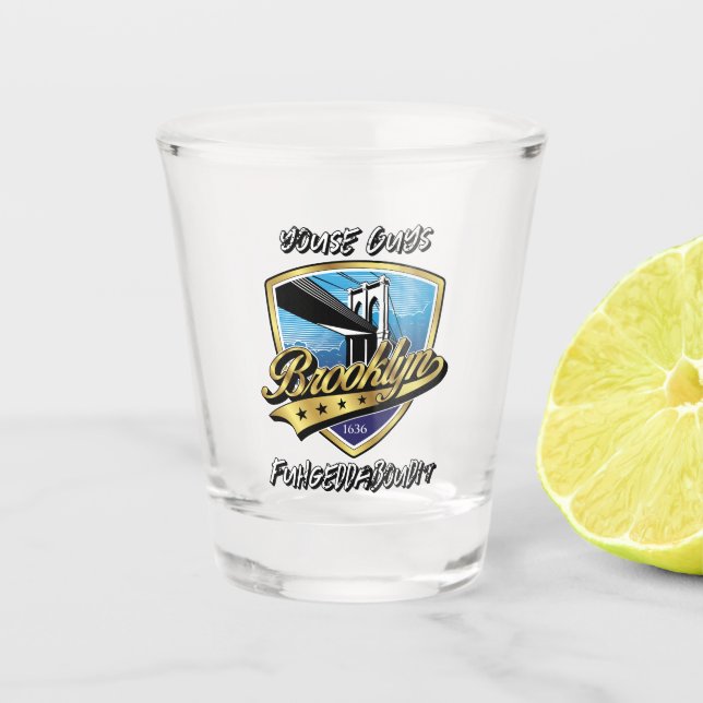 Verre A Shot Conception de logo Brooklyn Swoosh (Devant)