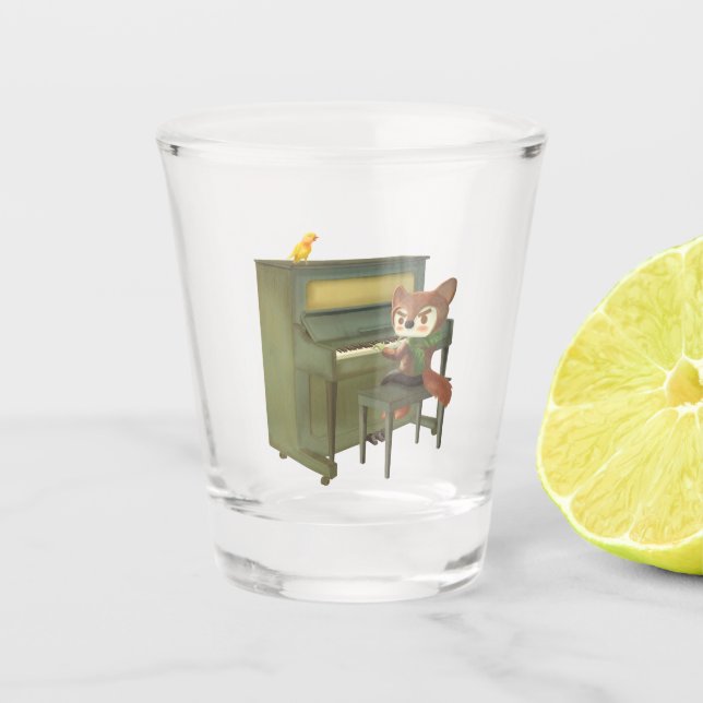Verre A Shot Concert de piano forestier (Devant)