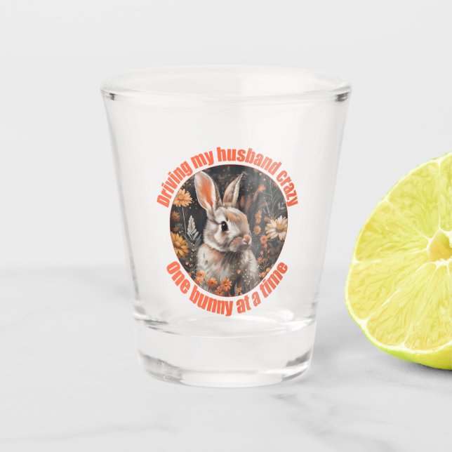 Verre A Shot Conduire Mon Mari Dingue... Lapin (Devant)