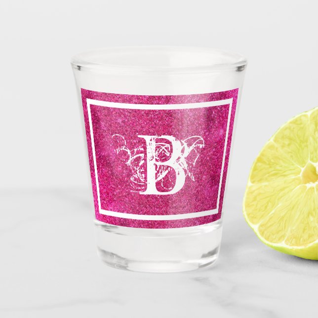 Verre A Shot Cool Chic Parties scintillant rose Blanc Premier M (Devant)
